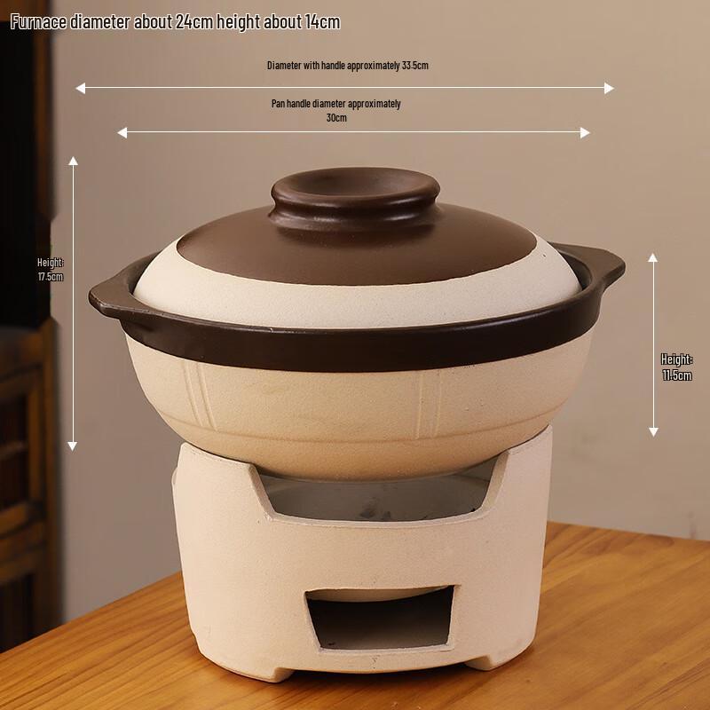 Traditional Ceramic Charcoal Hot Pot & Casserole Set