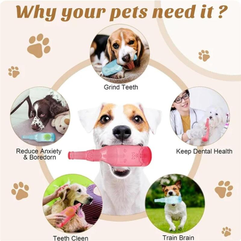 AD23-Hundleksak Vattenflaska Knastrande Tuggflaska Leksaker För Hundar Plast Vattenflaska Tugg Leksaker För Hundar Med Boll