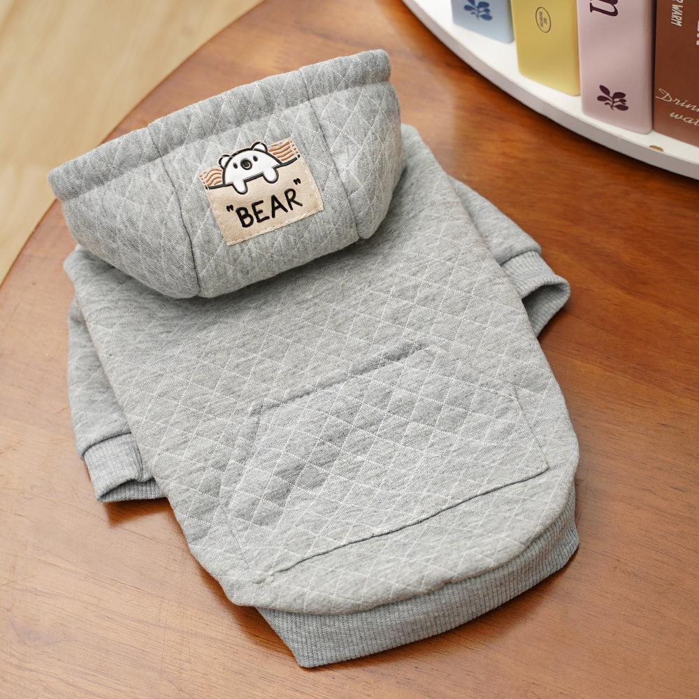 

Худи для питомцев с ромбовидным узором, утолщенный флис, ветрозащитный, свитер для кошек и собак на зиму, одежда для активных питомцев, осенняя одежда для щенков XS серый