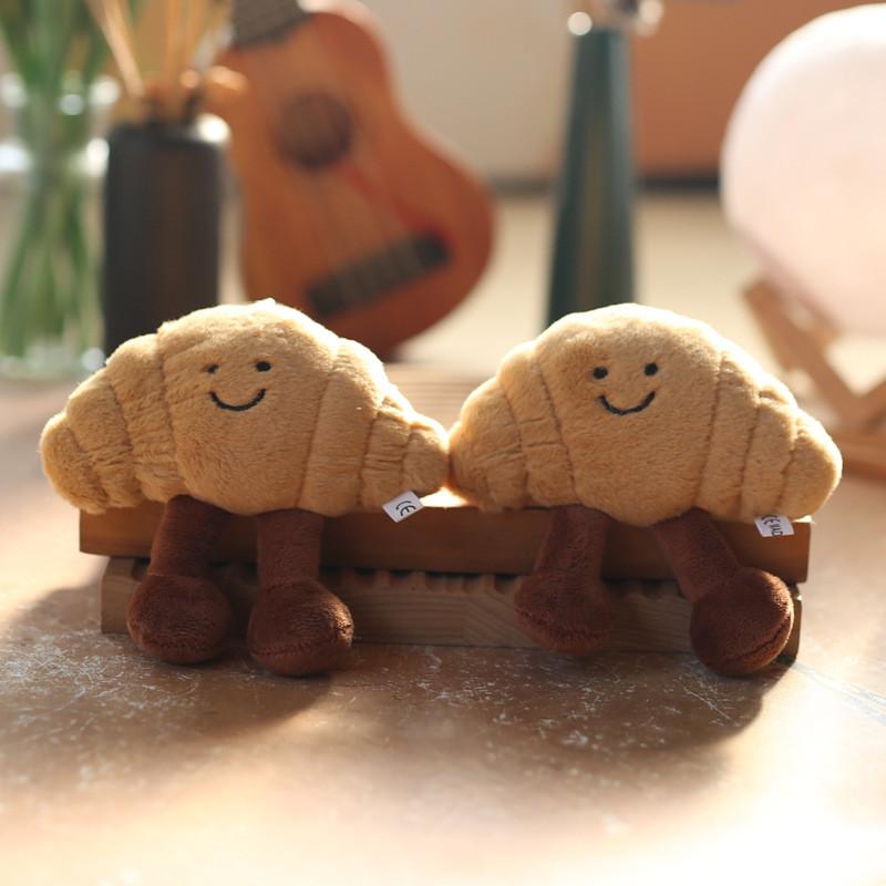 Jellycat Croissant Plyšová Hračka Klíčenka Vycpaná Panenka Dekorace na Tašku Dárek pro Děti