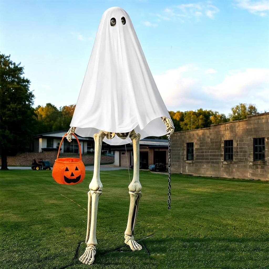 12 Inch Skeleton Halloween Decoration for Garden Yard and Holiday