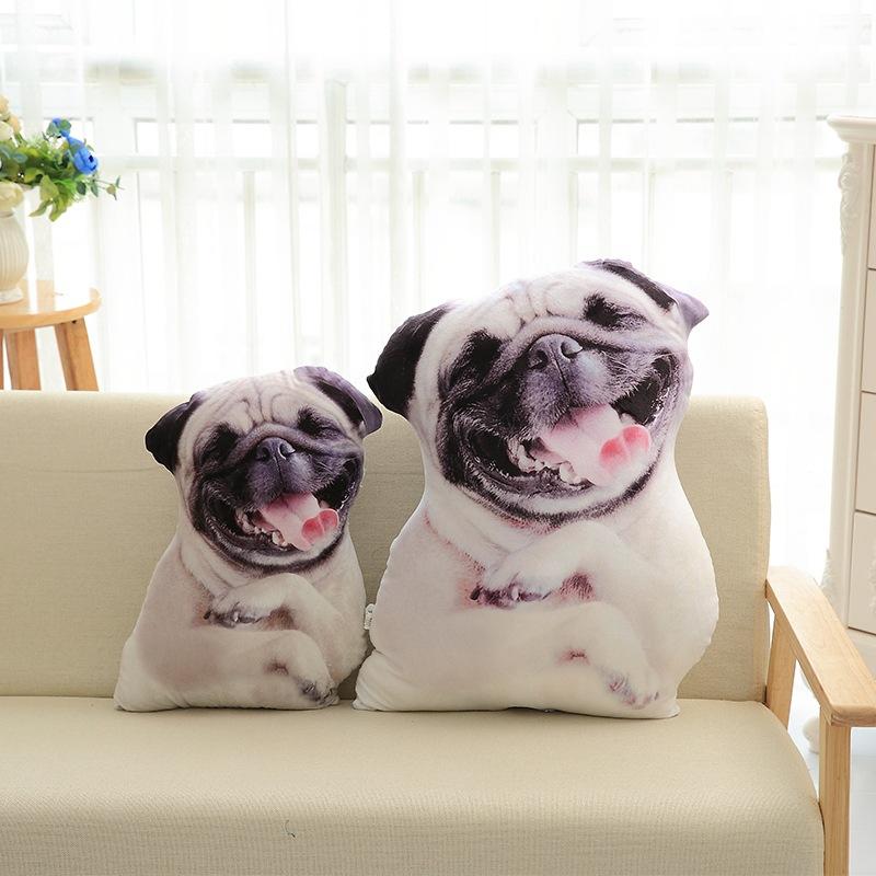 3D Cute Bend Dog Perna 20CM Pernă de aruncare Animal realist Funny Dog Head Cosplay Copii Jucărie preferată Pernă Cadou de Crăciun Acasă Cute Bend Dog Domp