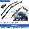Voor Ford Focus C-Max MK1 / C-Max MPV MK1 2003-2010 26"+19"+11" Ruitenwissers Voor Achter Voorruit