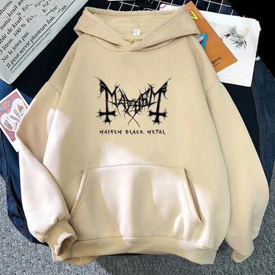 Mayhem Deathcrush Hoodies Unisex Punk Langarm-Sweatshirt Druck Herren Damen Mode Ästhetisch Schwer Mental Vintage
