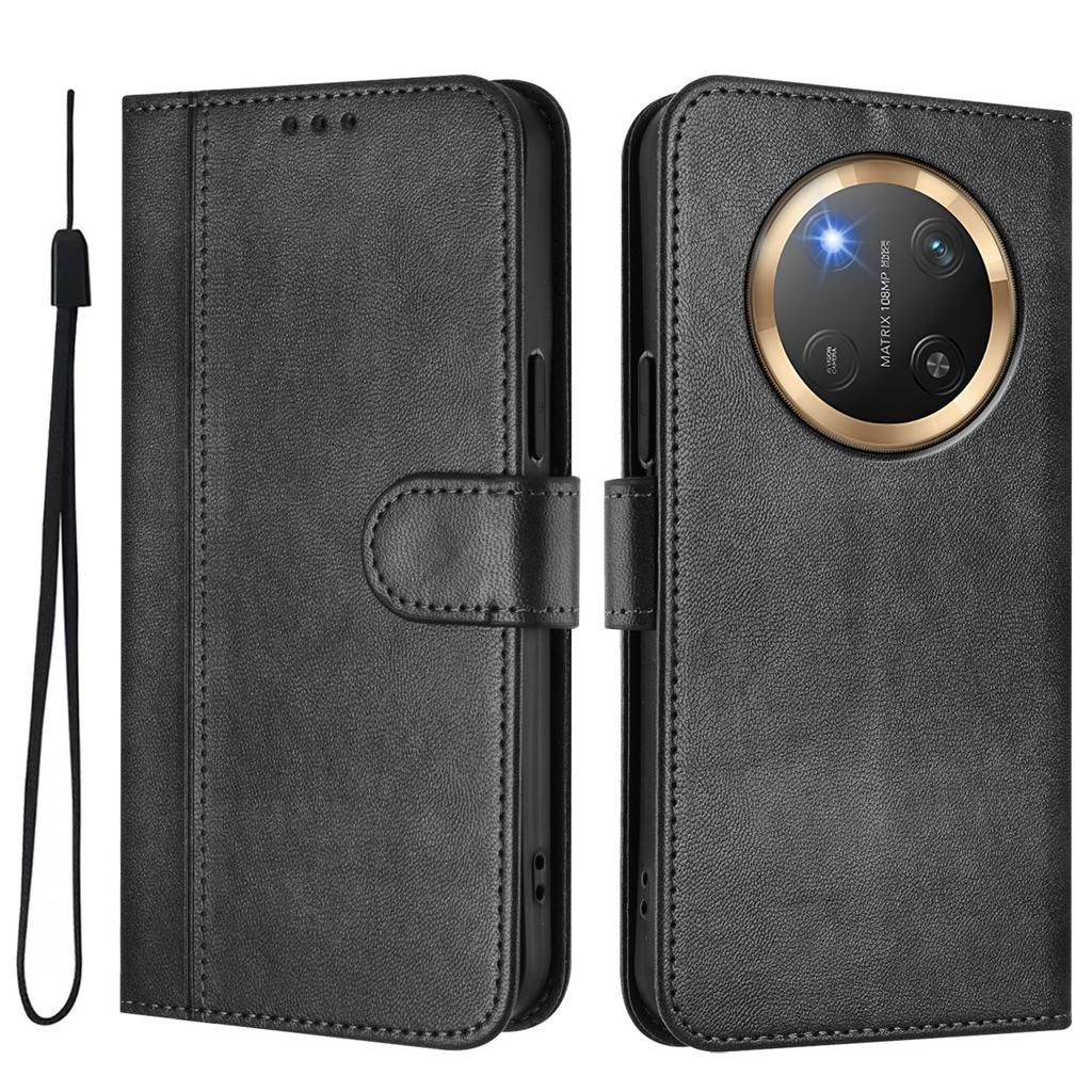 For Honor Magic7 Lite 5G/Honor X9c 5G Cases Wallet Stand Retro Texture Leather Phone Cover with Lanyard