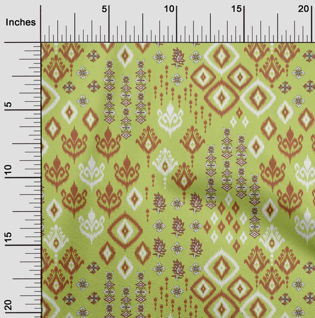 oneOone Cotton Flex Fabric Block & Geometric Ikat Print Fabric By The Yard 40 Inch