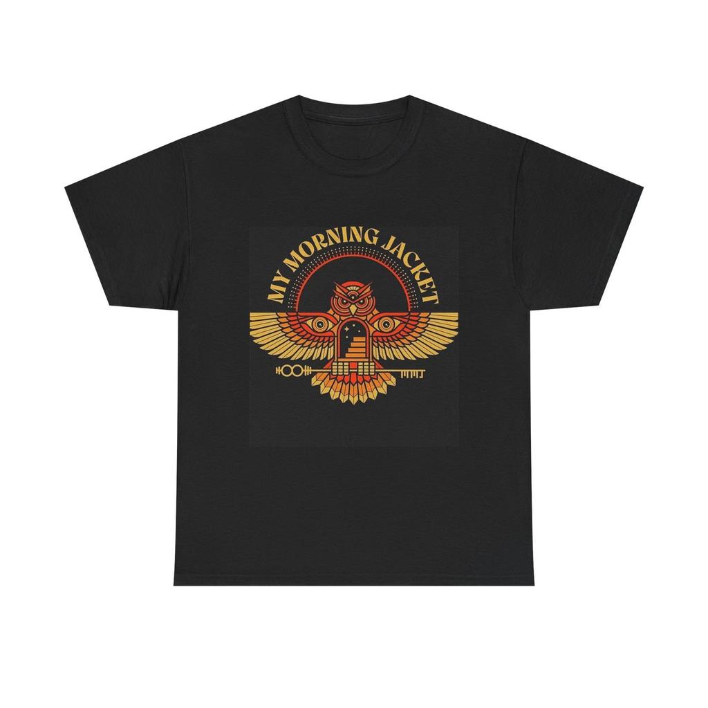 My Morning Jacket Tshirt Rock Band Owl Logo Retro Unisex Heavy Cotton Tee