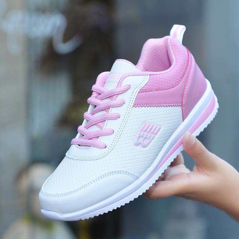 PU Leather Women's Sneakers Fashion Running Sports Shoes Outdoor Training Jogging Shoes Non-slip Walking Shoes Flats