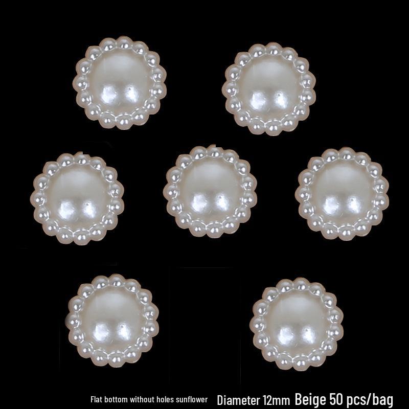 

Плоские матовые разноцветные подсолнухи из АБС-пластика, имитация жемчуга (Нет отверстия) для DIY ювелирных аксессуаров