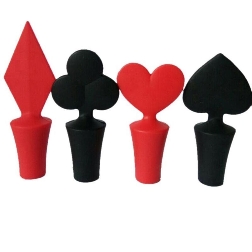 Bottle Plug Fresh Wine Keeper Plug Sealer Wine Stoppers Poker Shaped Red Wine Bottle Cap Silicone