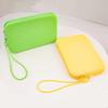 Large Capacity Silicone Cosmetic Organizer Solid Color Portable Makeup Pouch  for Outdoor