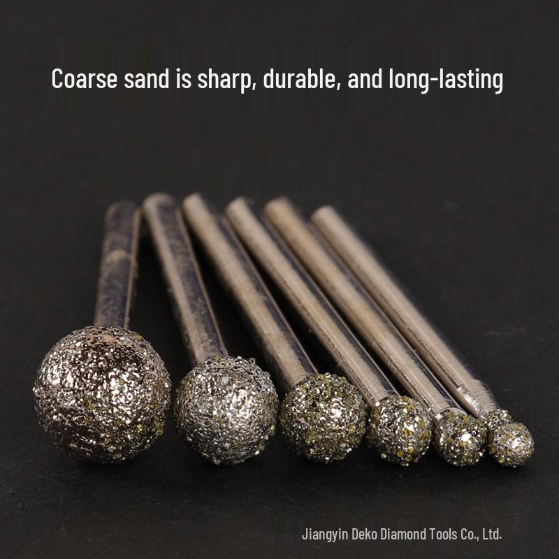Durable Ball-Shaped Diamond Grinding Head for Stone Engraving and Jade Carving