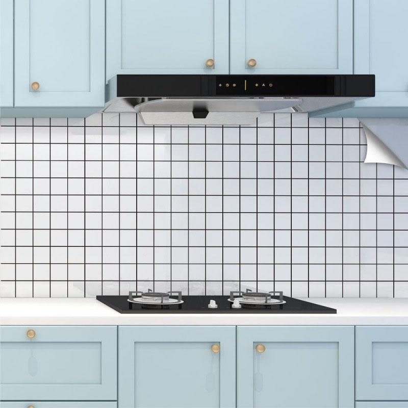 Selvklebende Veggtapet Lett å Feste Høy Temperaturmotstand Kjøkkenskap Veggklistremerker 40cm Vanntett og Oljebestandig
