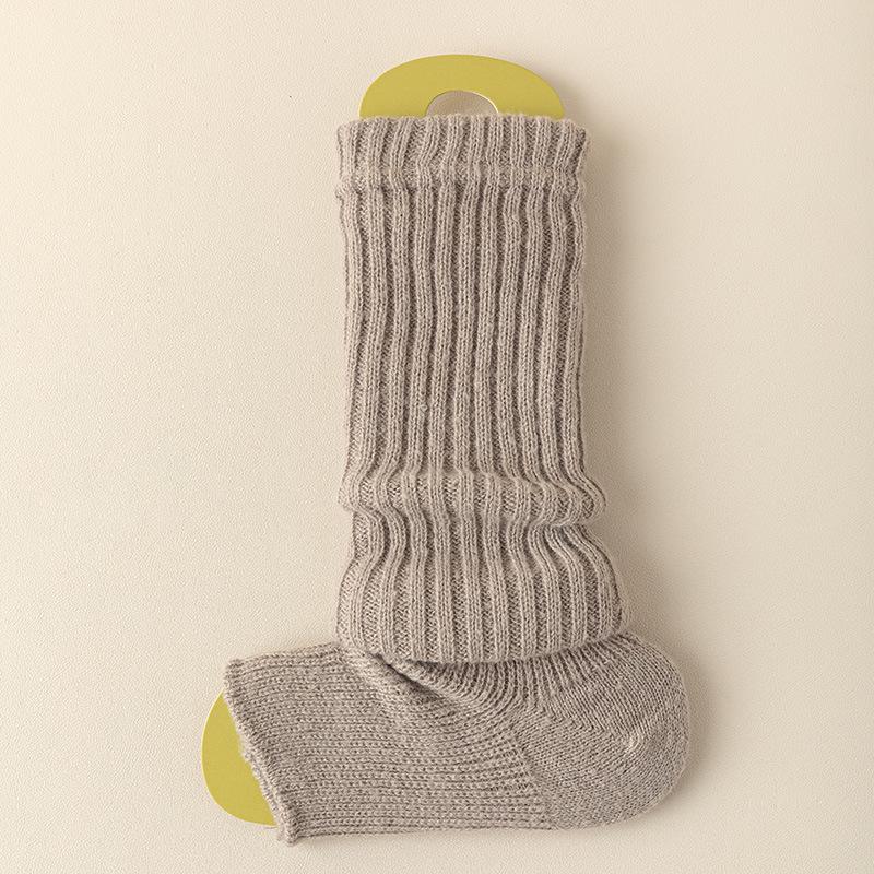 Y2K Women's Fur Knitted Leg Warmers - Thick Winter Wool Socks for Snow Boots