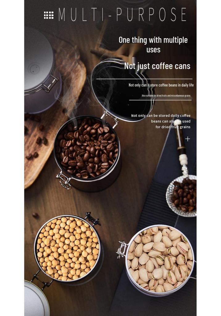Tinplate Coffee Bean Sealing Can with Vent Valve - Iron Tea Storage & Fresh-keeping Container