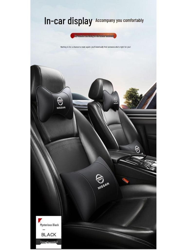Uniwersalna poduszka szyjna w kształcie słońca na zagłówki samochodowe: Idealny do Nissan Bluebird, Teana, Sylphy, X-Trail, Qashqai i innych.