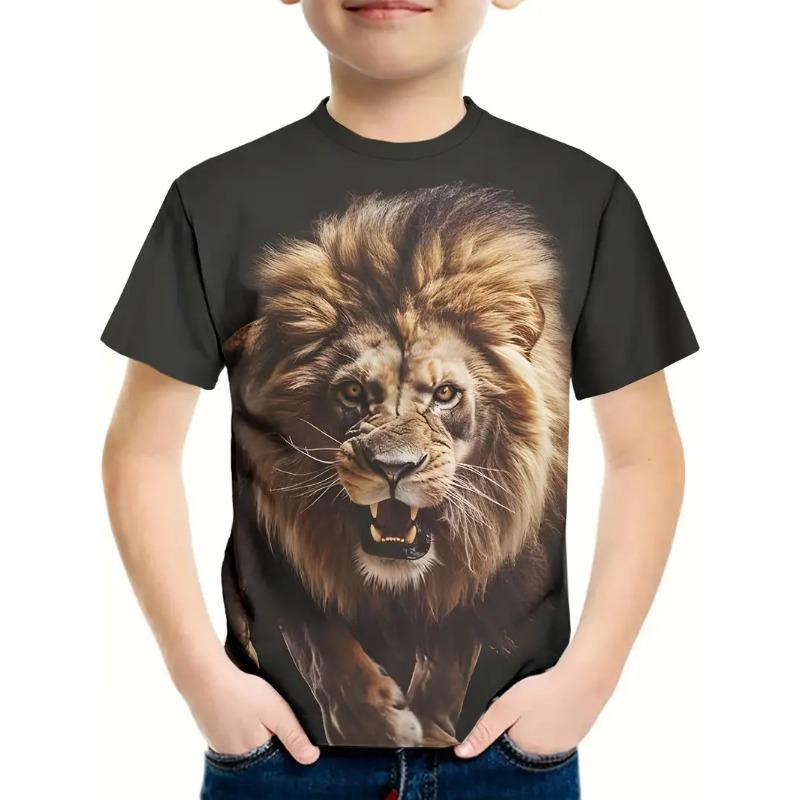 2024 Retro Hai Mode T-Shirt Tier 3D Druck Top T-Shirt Kinder Jungen Kleidung Anime Kurzarm Lässig Kinderbekleidung