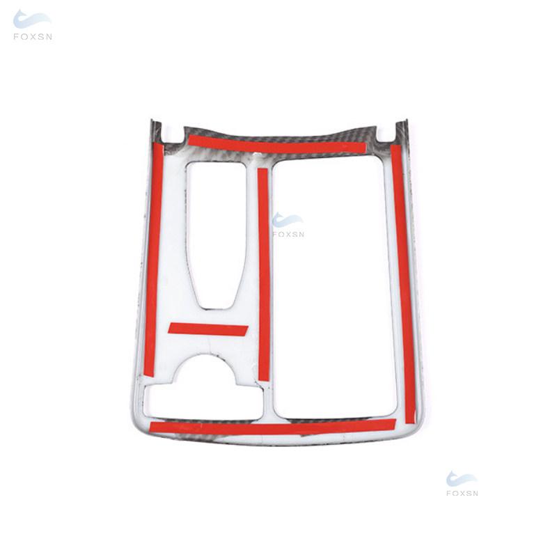 Car Styling ABS Carbon Texture Central Console Water Cup Holder Frame Trim For Mercedes Benz C E GLC Class W204 W212