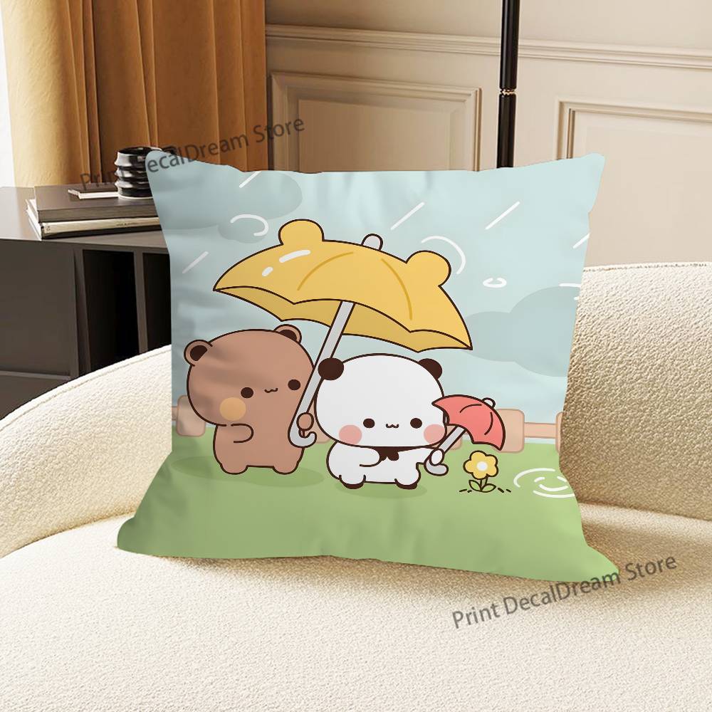 Cute Bubu Dudu Love Printed Pillow Cover Cushion Case Simple Sofa Pillow Case No Pillow Core