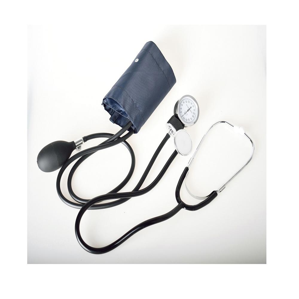 Aneroid Blood Pressure Monitor with Stethoscope Manual Aneroid Sphygmomanometer Stethoscope Kit Metal