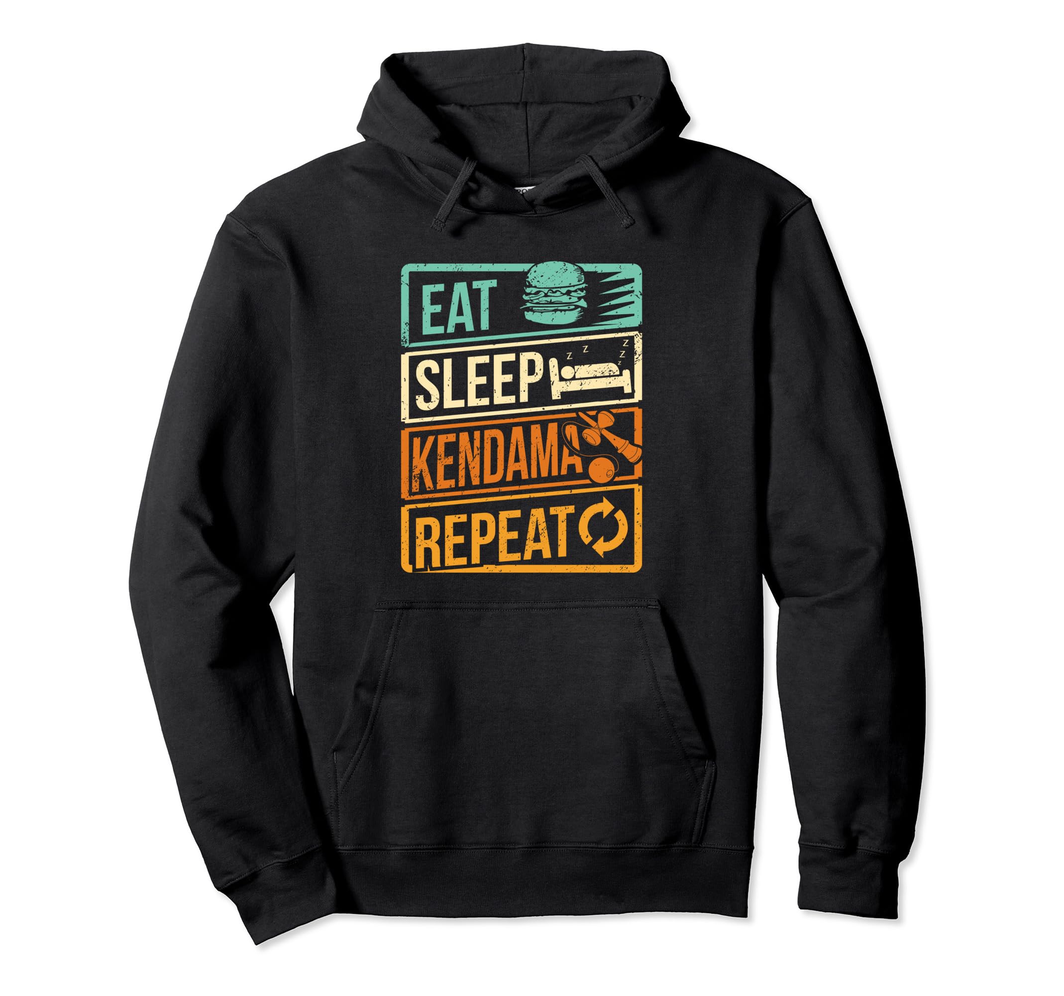 

Eat Sleep Kendama Repeat Japanese Game Kendama Kendama Hoodie чёрный