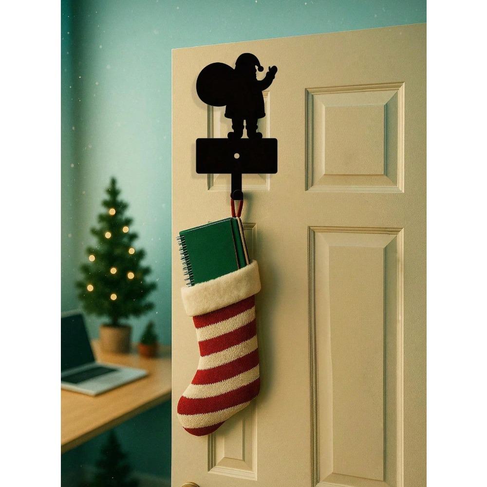 Durable Black Iron Mug Hanger For Wall, Christmas Gift Hook, Key Holder, Ornament Display, Holiday Home Decor For Indoor Use