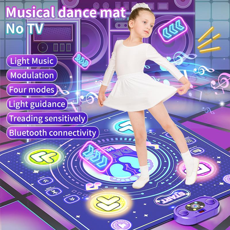 Non-Toxic Children Electronic Dance Mats With Or Without Led Lights Kids Toy Gifts Can Wireless Bluetooth Music Dance Mats Family Game Toy