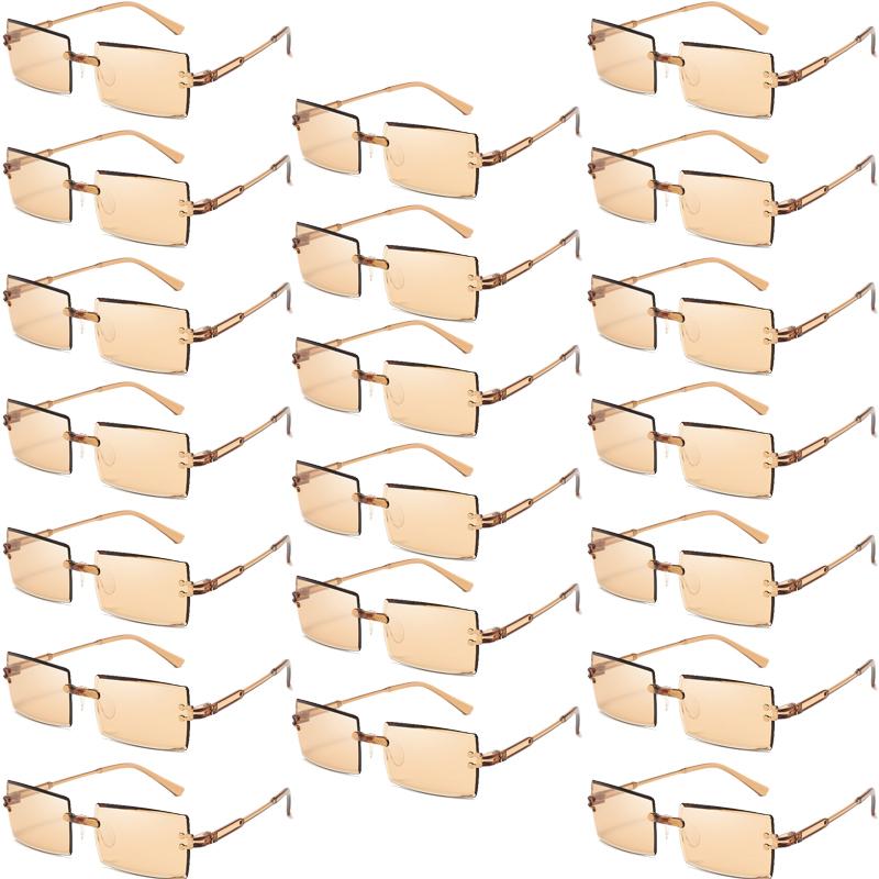 2pcs New Large Frame Square Sunglasses Women Metal Frame Colorful Lens Eyewear  Gradient Design Ladies Snake Decoration Glasses