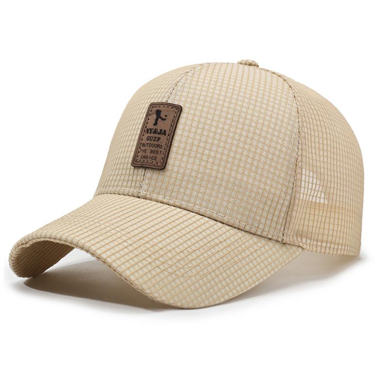 

Summer lightweight breathable large mesh baseball cap casual sun protection sports fishing visor cap Adjustable хаки