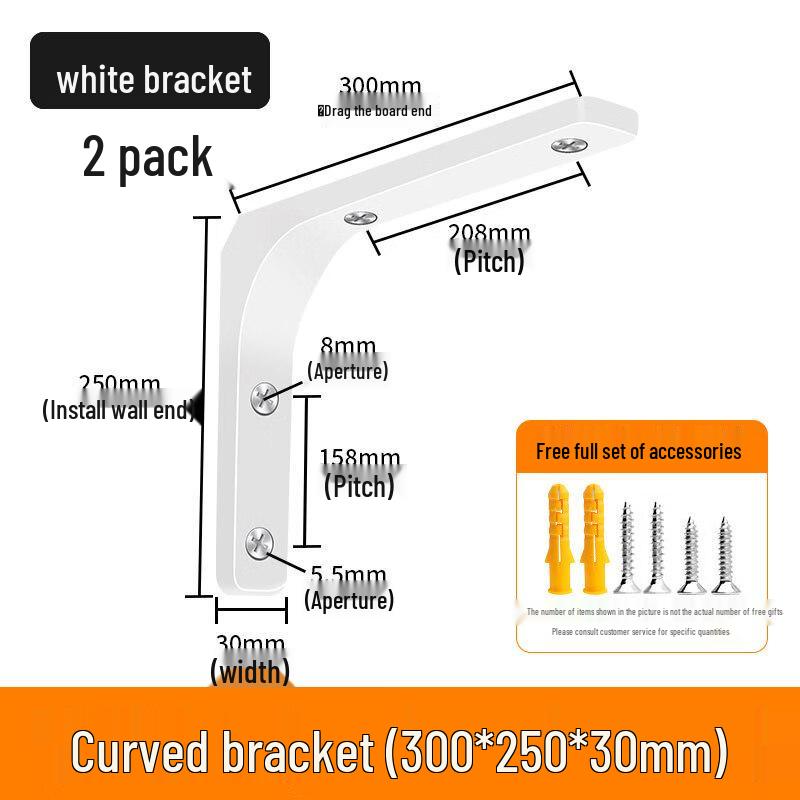 Rongyu 12-Inch L-Shaped Shelf Brackets (10 Pack)