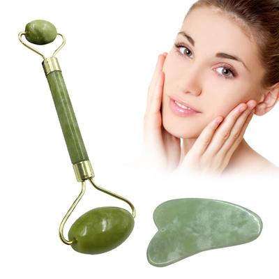 Gua Sha Kazıma Masaj Aleti Seti Doğal Yeşim Kan Dolaşımını Teşvik Yüz Masaj Aletleri