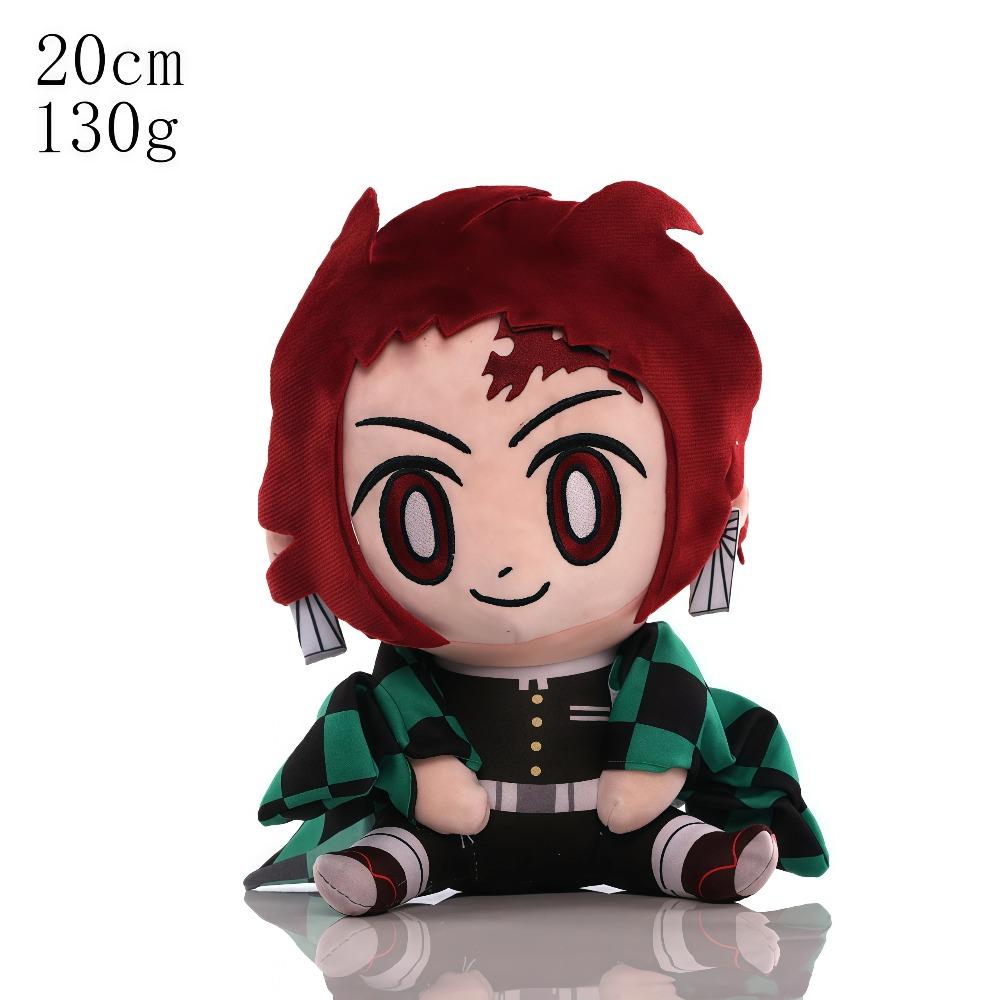 15-25cm Demon Slayer Cartoon Plush Toys Ghost Slayer Keychain Kamado Tanjirou Kamado Nezuko Kochou Figure Stuffed Doll Child Gif