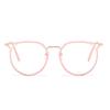 Pink Rose Gold Frame Myopia Lens Cat Eye Prescription Glasses Women Men Metal shortsighted Eyewear 0 -0.5 -1.0 -1.5 To -6.0