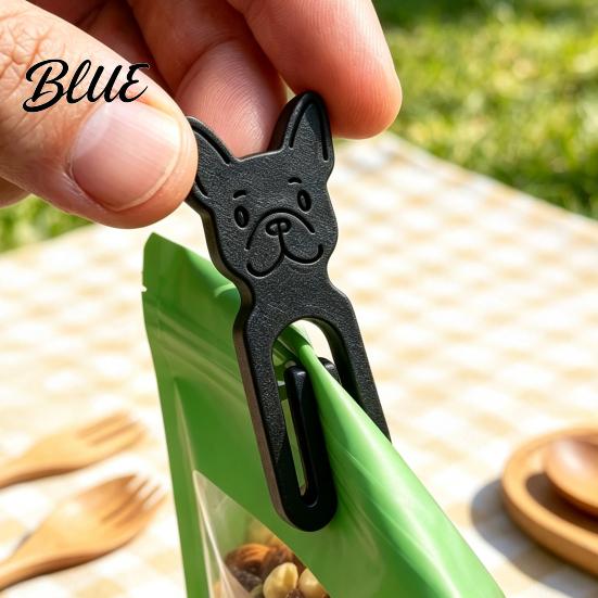 Document Clamps for Office 10Pcs 3D Printed French Bulldog Chip Clip Cute Food Bag Clips Durable Paper Holders Snacks Resealable Kitchen Organizer,