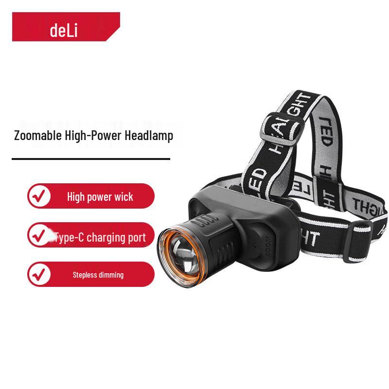 Deli DL551910 150lm Rechargeable Headlamp
