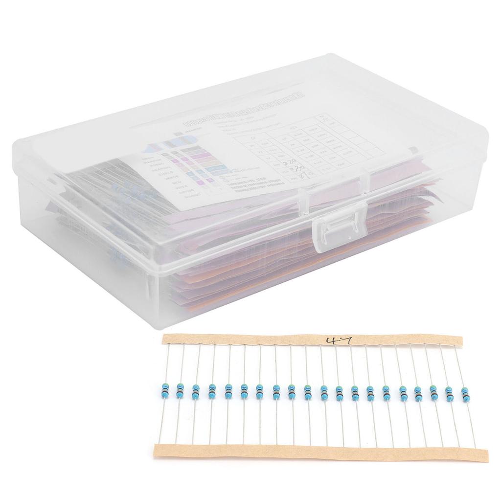 600Pcs Resistor Assortment Kit 30 Values 1percent Metal Film Resistance Components 1 4W 10 Ohm 1M Ohm
