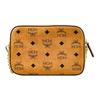 MCM Cognac Visetos Leder Kamera Crossbody Tasche mit Goldfarbener Hardware für den täglichen Gebrauch