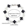 Classic and Fashionable Women's Brass Bracelets Luxury Zircon Four-leaf Clover Copper Jewelry