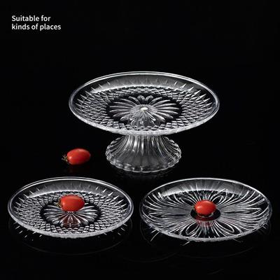 Creative Dish Transparent Fruit Plate Ktv Plastic Multi-Layer Cake Plate Creative Double Fruit Plate