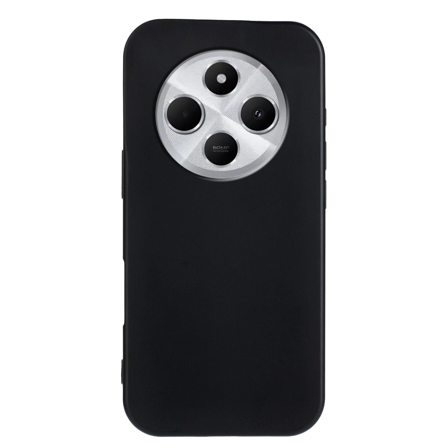 

For Xiaomi Redmi 14R 5G/Xiaomi Redmi A4 5G/Xiaomi Redmi A3 Pro 4G/Xiaomi Redmi 14C 4G TPU Case Soft Matte Anti-fingerprint Phone Back Cover Black