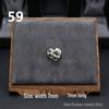 Cercei Stud Trendy Cruce Cupru Alb Argint Thai 925 cu Diamante Colorate pentru Bărbați și Femei