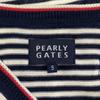 Pearly Gates Made In Japan Border Golf Long Sleeve V-neck Cotton Knit Sweater Men's Used