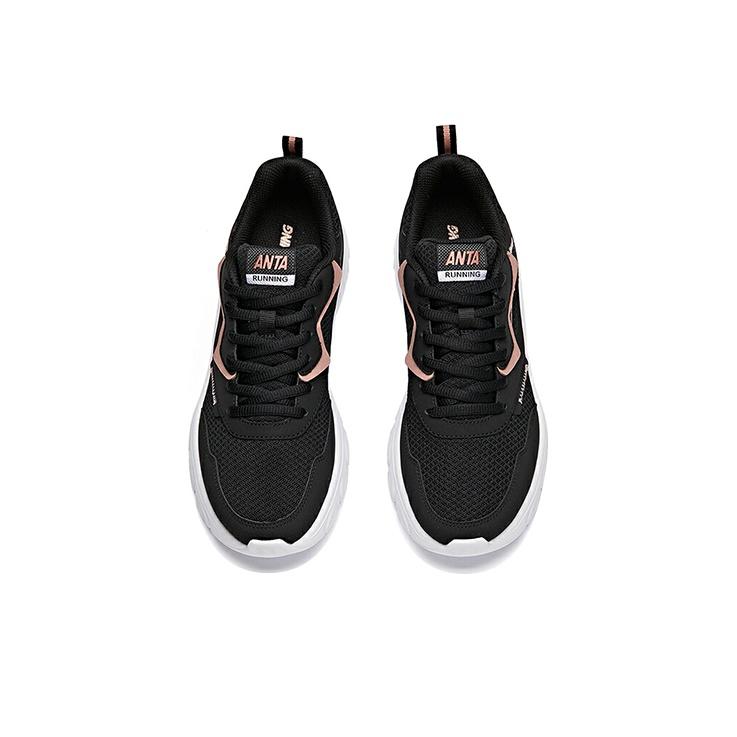 Anta Running Series Non-Slip Wear-Resistant Low-Top Running Shoes Women Sneaker Black Rose-Gold 922125527-8