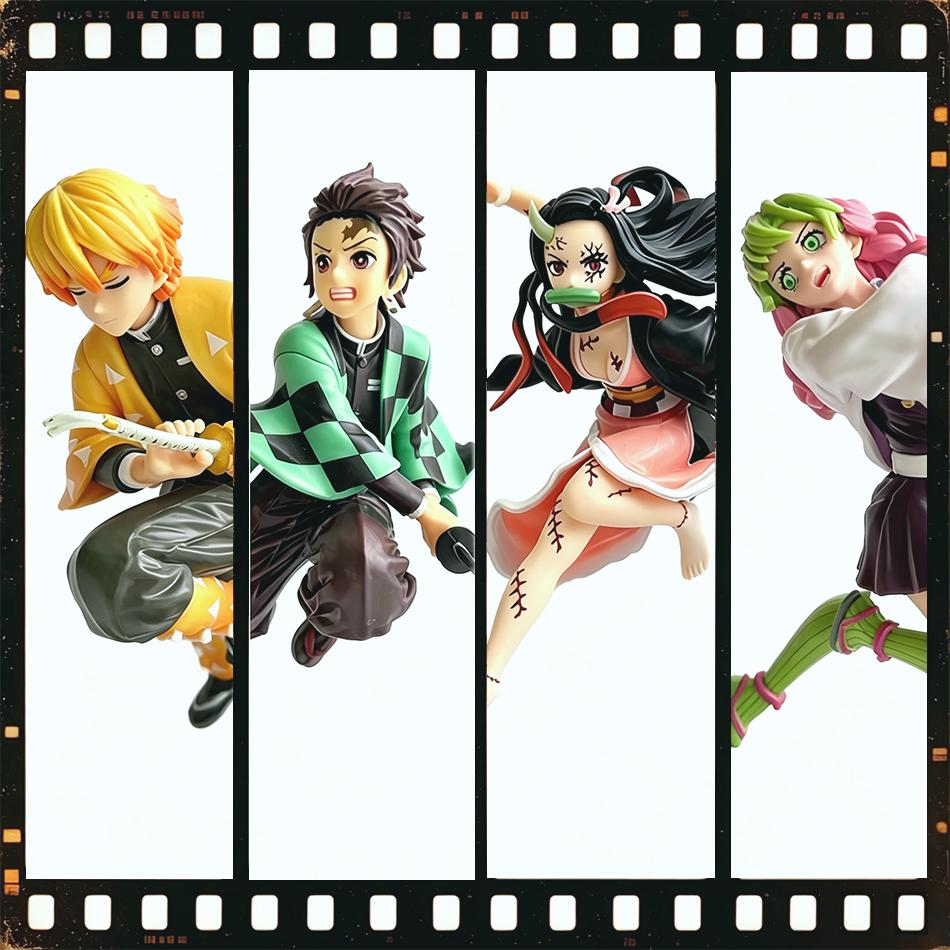 Anime Kamado Tanjirou Zenitsu Figuren Spielzeug Kimetsu No Yaiba Nezuko Kamado Uzui Tengen PVC Figur Modell Puppen Geschenke