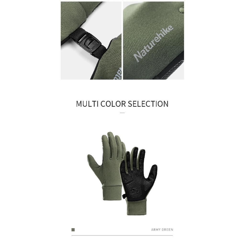 Naturehike Touch Screen Anti-skid Gloves Mountaineering Cycling Hiking Non-Slip Portable Gloves NH20FS032