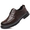Zapatos de Cordones de Cuero Brillante para Hombre - Moda Casual de Negocios Verano/Otoño 2025