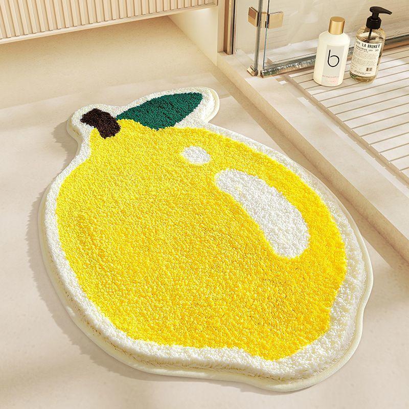 

Little Fresh Fruit Special Imitation Cashmere Carpet Warm Machine Washable Bathroom Door Carpet Porch Mat Home Decor 40x60cm 16x24inch