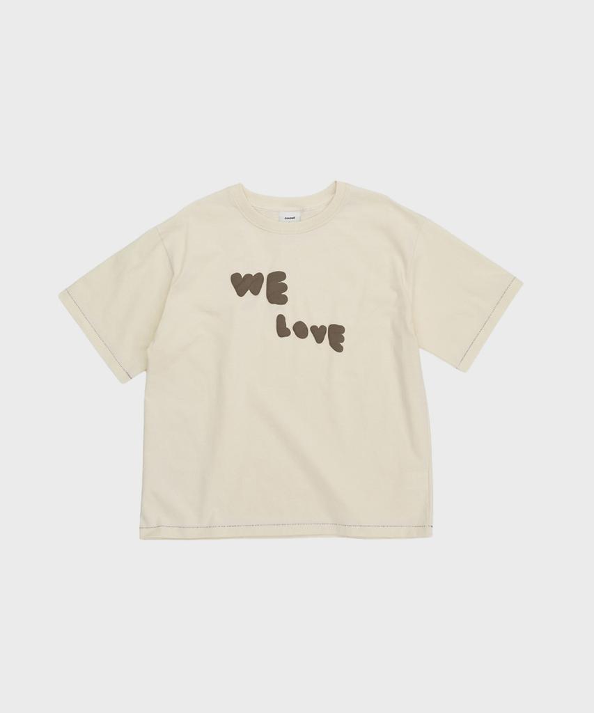Oul 15S Embo Print T Shirt We Love Ivory