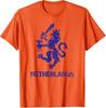 Niederlande Holländischer Löwe Orange T-Shirt, Nederland Länder Fußball Fan T-Shirt