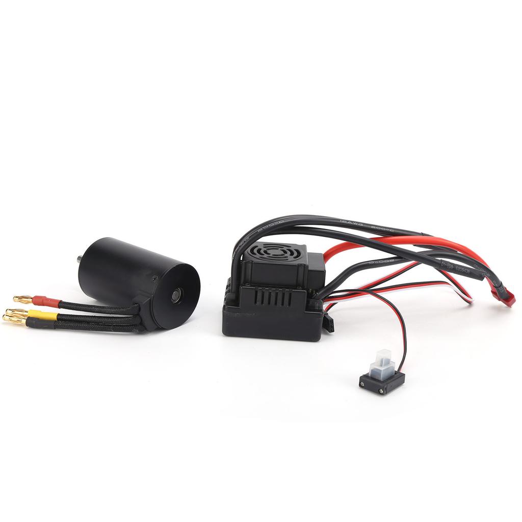 Waterproof RC 3660 3300KV 4 Poles Brushless Motor with 80A ESC Combo Set for 18 RC Car